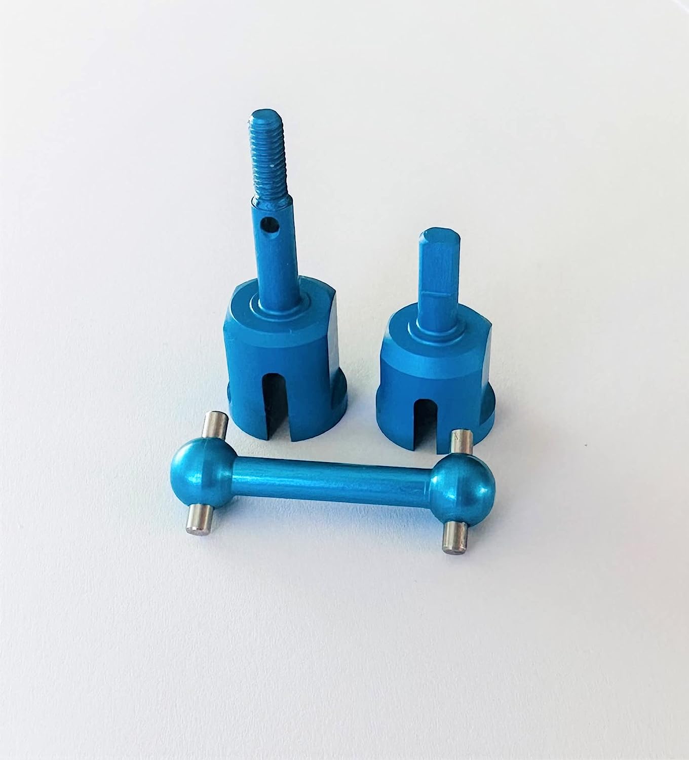 Replacement for TAMIYA TT01 TT02 Alu Axle Shaft Adapter Set for One Axle Blue